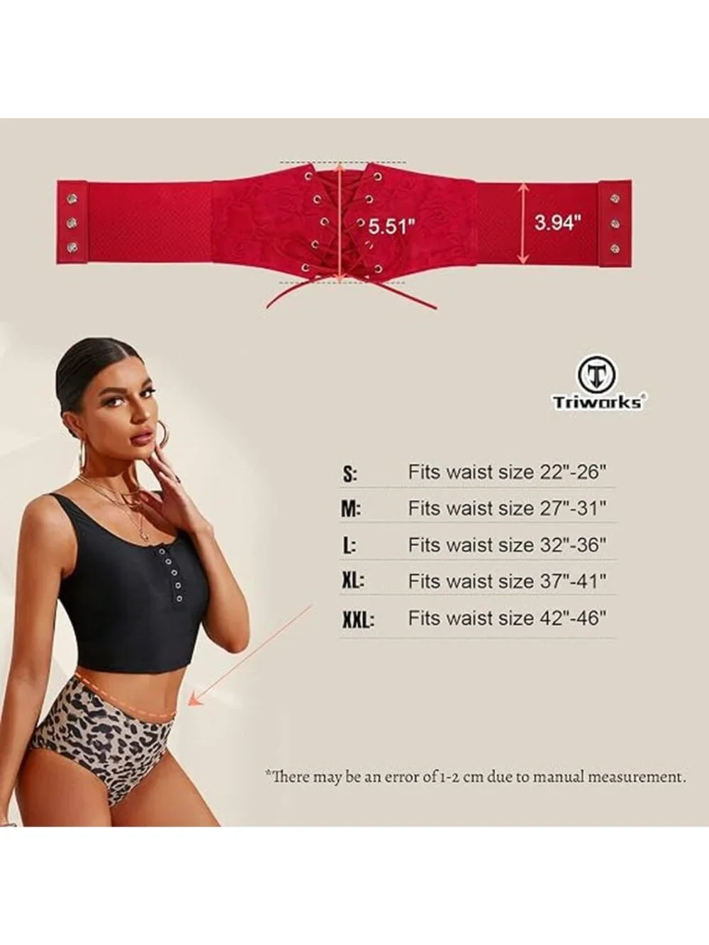 Women Waist Belt Corset Lace Up Tied Elastic Wide Belt for Dresses Halloween